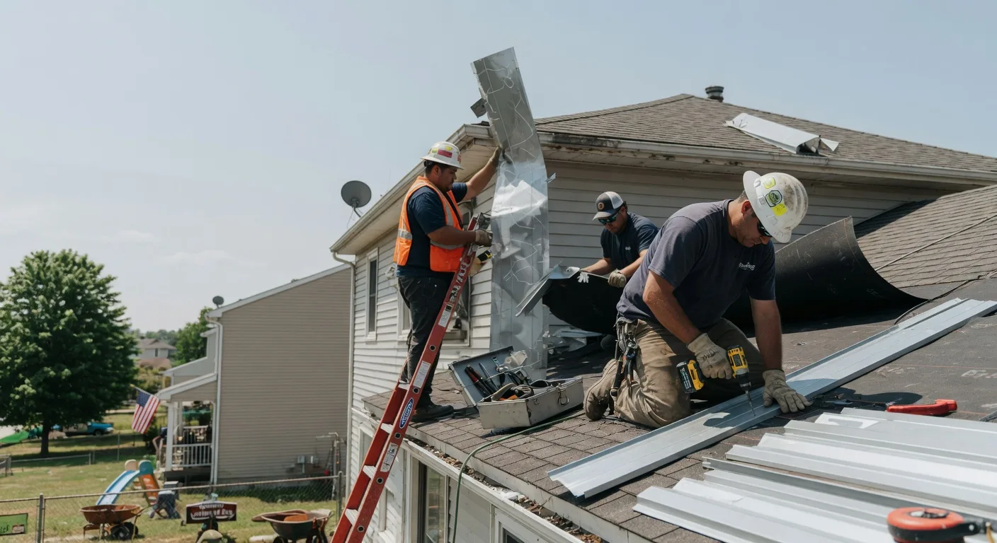 Storm Damage Metal Roof Repair in Woodridge, NY
